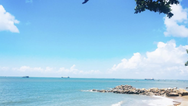 Khung cảnh biển nước mênh mông của bãi Dâu Vũng Tàu